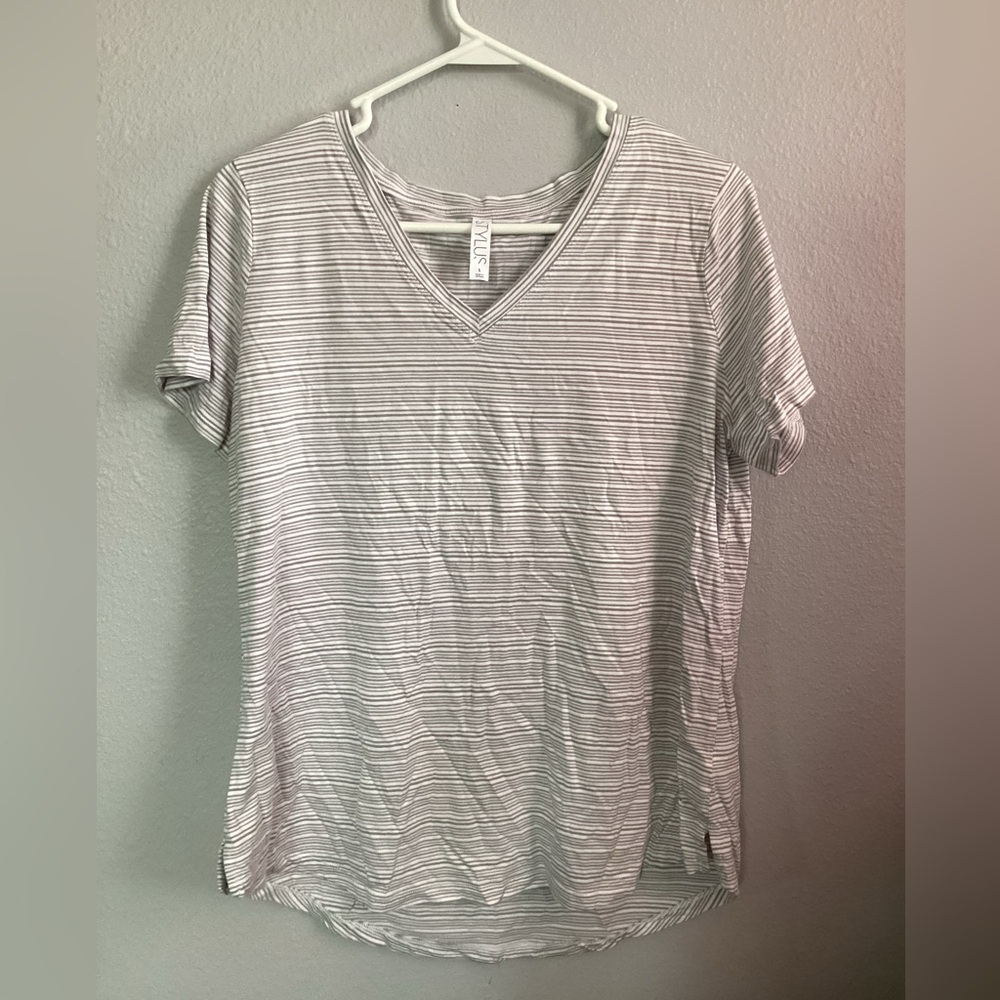 Striped flowy tee